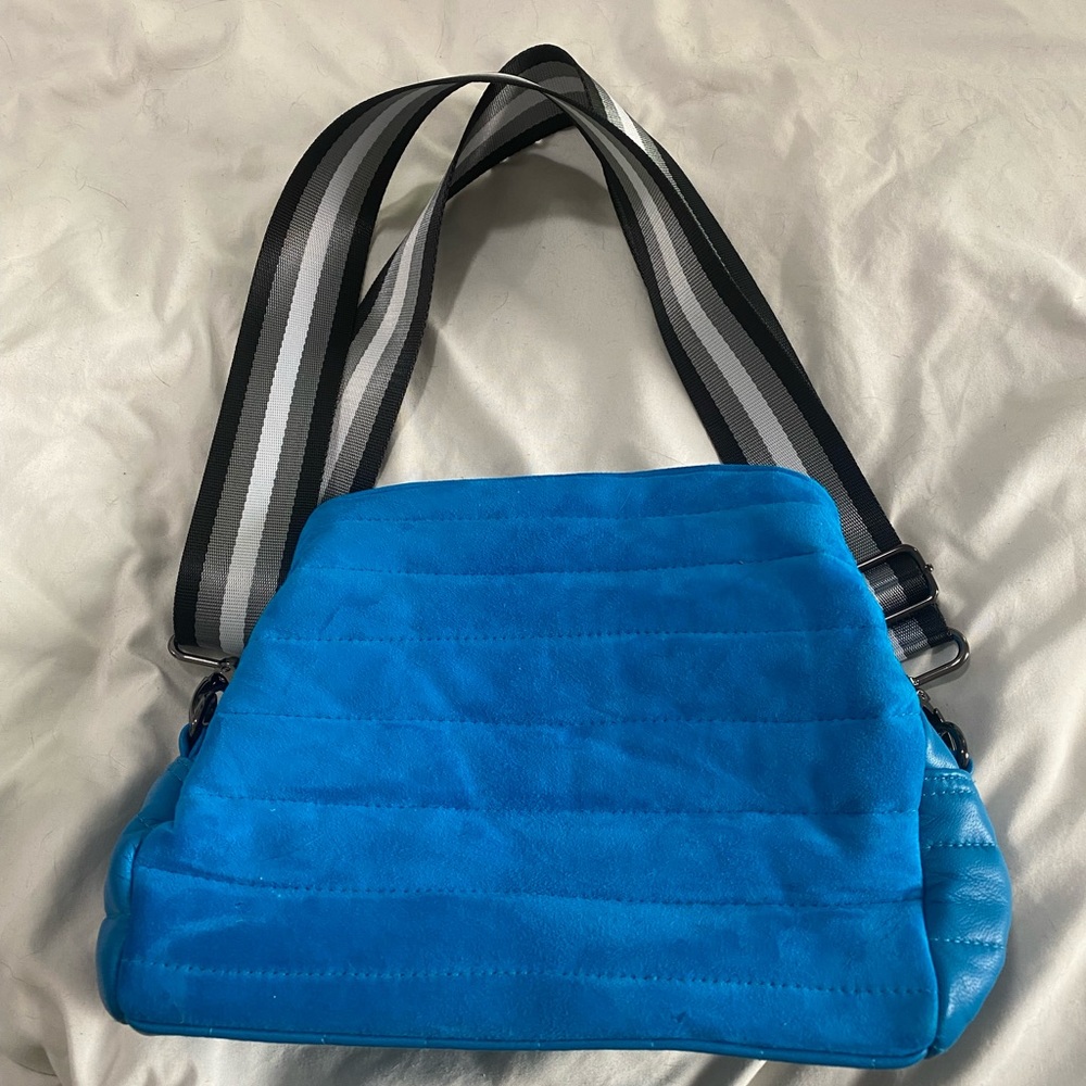 Think Royln Felt Blue Accordion Purse